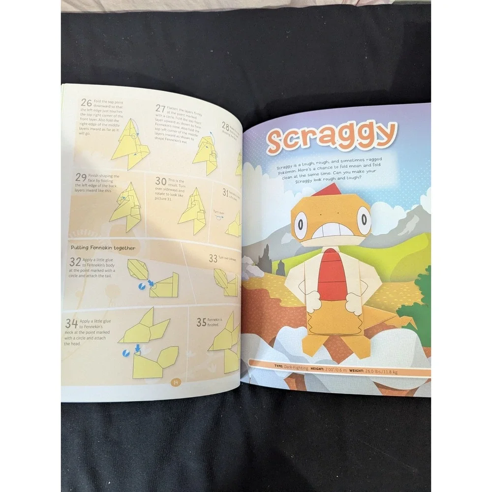 Pokémon Origami fold your own Pikachu Charizard Scraggy Bulbasaur Munchlax Eevee